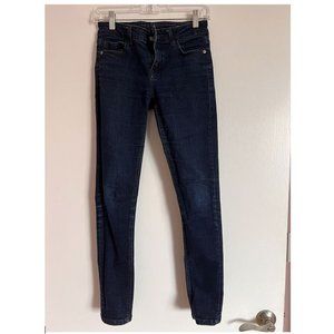 ZARA dark blue skinny jeans. Mid rise. Size 4.